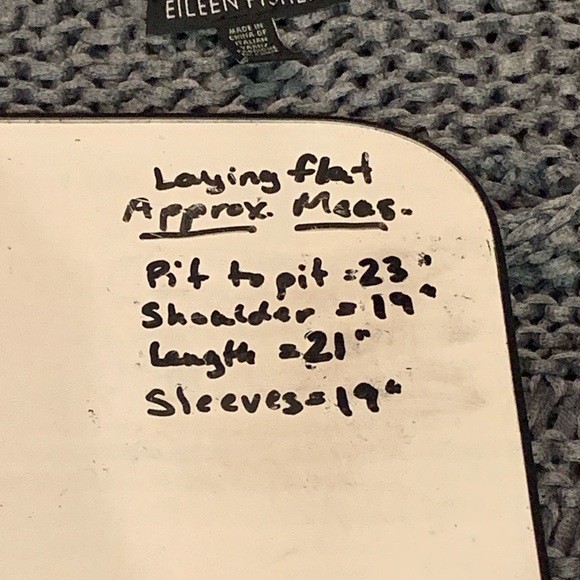 Eileen Fisher gray Organic Cotton Nylon Open Knit Boxy Sweater Top M sustainable - Picture 5 of 5